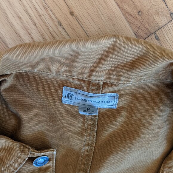 Chore Jacket - Tan Lightweight Canvas - Men’s Size M - Charles And A Half - Picture 2 of 4